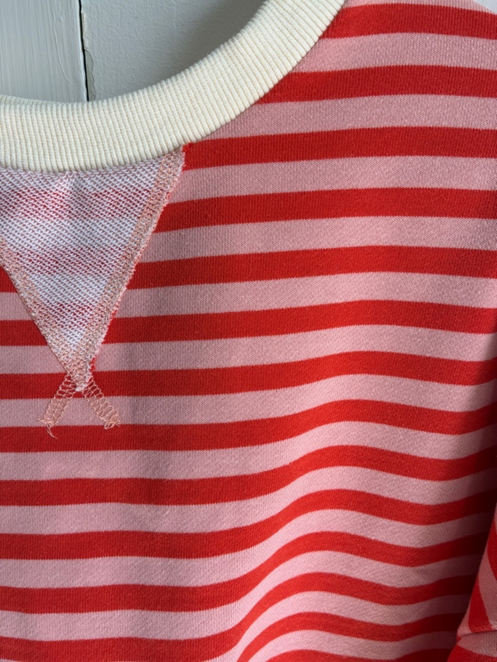 UEU Oversized Striped Crewneck Long Sleeve Color Block Pullover
Sweatshirt - Picture 4 of 8